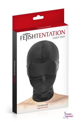 Капюшон для БДСМ Fetish Tentation Closed Hood с закрытыми глазами и ртом фото и описание