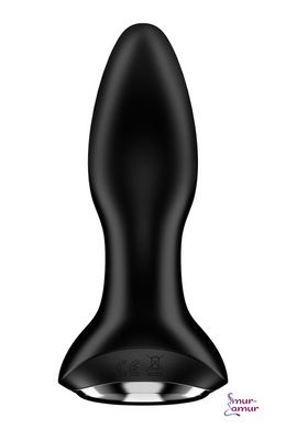 Анальная смарт вибропробка с жемчужным массажем Satisfyer Rotator Plug 2+ Black фото и описание