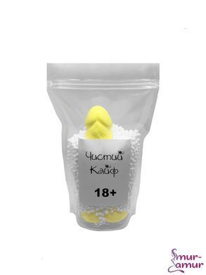 Мило у формі пеніса Чистий Кайф Yellow size L, крафтове мило-член, натуральне