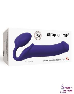 Безремневой страпон Strap-On-Me Violet XL, полностью регулируемый, диаметр 4,5см фото и описание