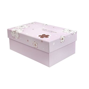 Подарочная коробка с цветами розовая, M - 25.5х18.5х10 cм фото и описание