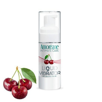 Лубрикант с эффектом вибрации Amoreane Med Liquid Vibrator Cherry (30 мл) фото и описание