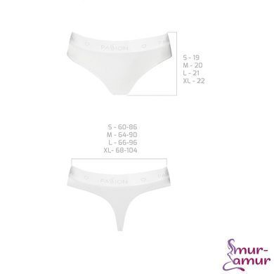 Трусики-бразиліана з бавовни Passion PS005 PANTIES XL, white фото і опис