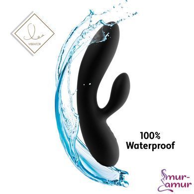 Гибкий вибратор кролик с двумя моторами FeelzToys Lea Rabbit Vibrator Black фото и описание