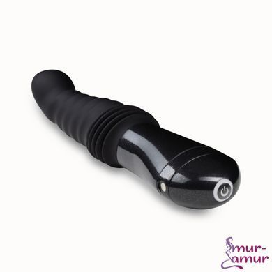 Пульсатор Blush Temptasia &ndash; Lazarus Thrusting Dildo &ndash; Black, ребристий стовбур, 3 швидкості