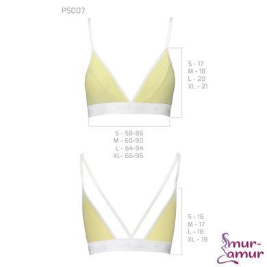 Спортивний топ з подвійними бретелями Passion PS007 TOP M, yellow фото і опис