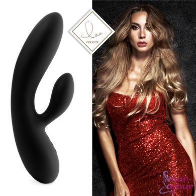 Гибкий вибратор кролик с двумя моторами FeelzToys Lea Rabbit Vibrator Black фото и описание