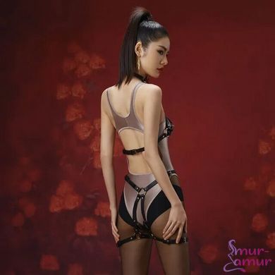 Сбруя со страпоном LOCKINK SEVANDA Queen Sheba Set with Golden Dildo фото и описание
