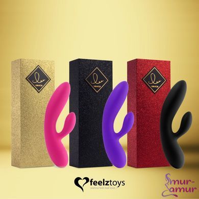Гибкий вибратор кролик с двумя моторами FeelzToys Lea Rabbit Vibrator Black фото и описание