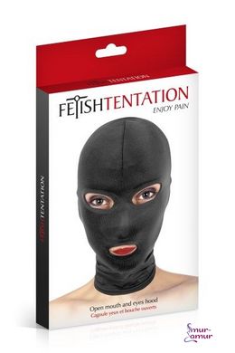 Капюшон для БДСМ з відкритими очима та ротом Fetish Tentation фото і опис