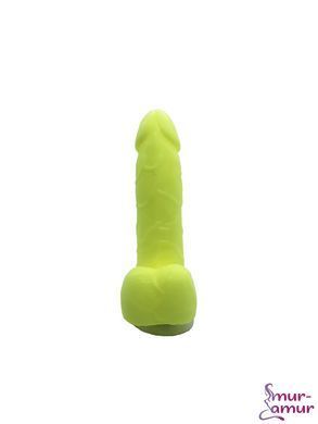 Мило у формі пеніса Чистий Кайф Yellow size S, крафтове мило-член, натуральне