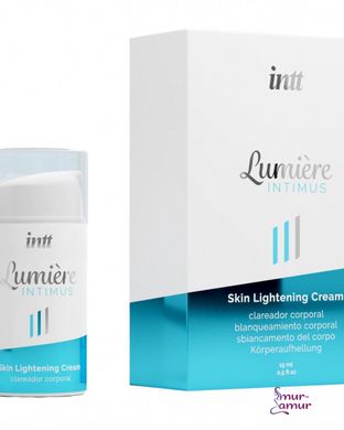 Крем для освітлення шкіри Intt Lumiere (15 мл) для всього тіла й інтимних зон, накопичувальний ефект фото і опис