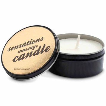 Массажная свеча Bijoux Indiscrets Scented Massage Candle (35г), жасмин-роза фото и описание