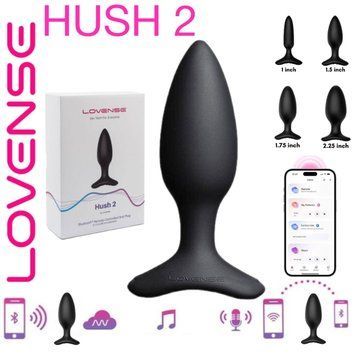 Анальна смарт-вібропробка Lovense Hush 2, розмір M фото і опис