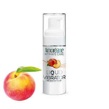 Лубрикант с эффектом вибрации Amoreane Med Liquid Vibrator Peach (30 мл) фото и описание