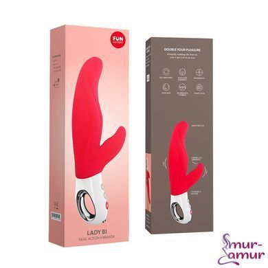 Вибратор-кролик для точки А Fun Factory LADY BI india red, 2 мотора, 12 режимов фото и описание