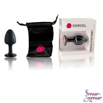 Анальная пробка Dorcel Geisha Plug Ruby XL с шариком внутри, создает вибрации, макс диаметр 4,5см