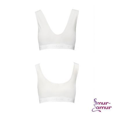 Спортивный топ из эластичного хлопка Passion PS005 TOP L, white фото и описание