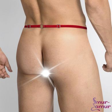 Чоловічі труси XS-2XL із силіконовою анальною пробкою Art of Sex - Joni plug panties size M Red фото і опис
