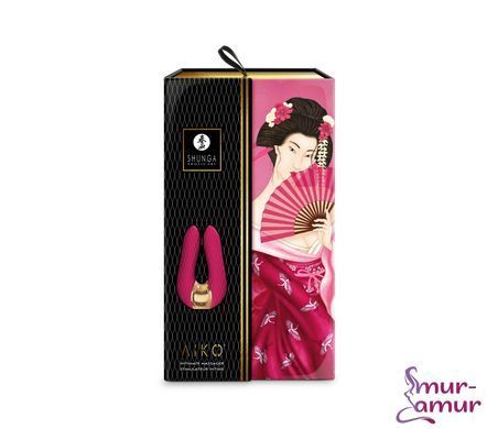 Вібратор для клітора Shunga Aiko Raspberry, гнучкі кінчики