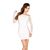 Бодістокінг Passion BS025 white, сукня-сітка, спущене плече, довгий рукав фото і опис