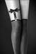 Гартер на ногу Bijoux Pour Toi - WITH BOW Black, сексуальна підв'язка з бантиком, екошкіра фото