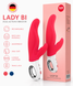 Вибратор-кролик для точки А Fun Factory LADY BI india red, 2 мотора, 12 режимов фото