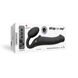 Безремневой страпон с вибрацией Strap-On-Me Vibrating Black L, диаметр 3,7см, пульт ДУ, регулируемый фото