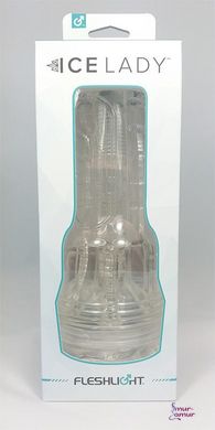 Мастурбатор вагина Fleshlight Ice Lady Crystal, напівпрозорий матеріал і корпус фото і опис