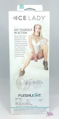 Мастурбатор вагина Fleshlight Ice Lady Crystal, полупрозрачный материал и корпус фото и описание
