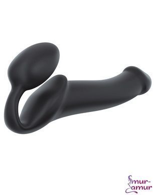 Безремневой страпон Strap-On-Me Black XL, полностью регулируемый, диаметр 4,5см фото и описание
