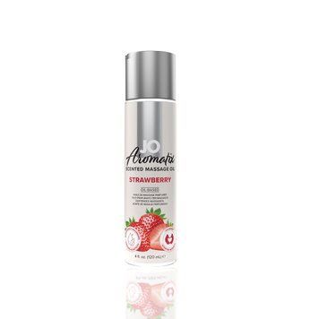 Натуральна масажна олія JO Aromatix Massage Oil Strawberry 120 мл фото і опис