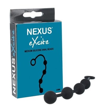 Анальные шарики Nexus Excite Medium Anal Beads, силикон, макс. диаметр 2,5см фото и описание