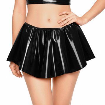 Лакированная сексуальная юбка Art of Sex - Lolita, цвет черный, XS-M фото и описание