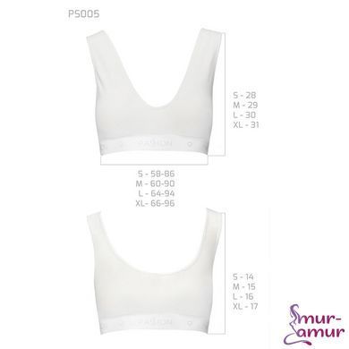 Спортивный топ из эластичного хлопка Passion PS005 TOP M, white фото и описание