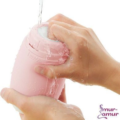 Мастурбатор TENGA PUFFY Strawberry Pink , ультрамягкий материал, многоразовый, сквозной фото и описание