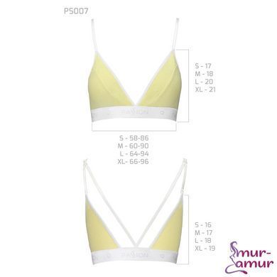Спортивний топ з подвійними бретелями Passion PS007 TOP XL, yellow фото і опис
