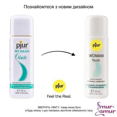 Лубрикант на водной основе pjur Woman Nude 30 мл, без консервантов, парабенов, глицерина фото и описание