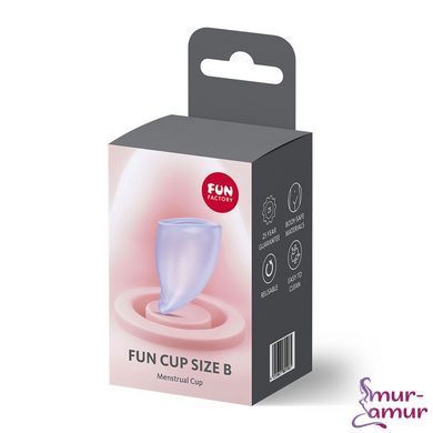 Менструальная чаша Fun Factory FUN CUP SIZE B Purple, многоразовая, диаметр 4,3 см, объем 30 мл