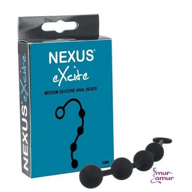 Анальні кульки Nexus Excite Medium Anal Beads, силікон, макс. діаметр 2,5 см фото і опис