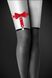Гартер на ногу Bijoux Pour Toi - WITH BOW Red, сексуальна підв'язка з бантиком, екошкіра фото