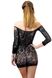 Платье-сетка с декольте Anne De Ales FETISH DINNER Black XL, спущенное плечо фото