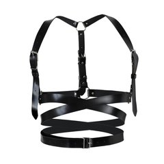 Кожаная портупея Art of Sex - Melani Leather harness, Черная L-2XL фото и описание