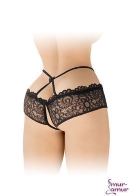 Трусики с открытым доступом Fashion Secret Celia Black, лямки на талии фото и описание