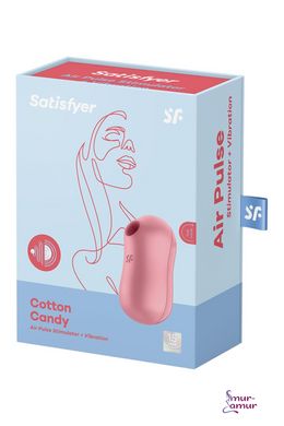 Вакуумный стимулятор с вибрацией Satisfyer Cotton Candy Light Red фото и описание