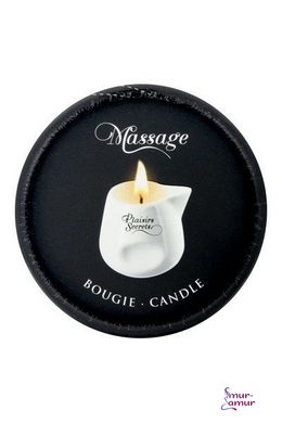 Масажна свічка Plaisirs Secrets Vanilla (80 мл) подарункове паковання, керамічний посуд фото і опис
