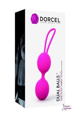 Вагинальные шарики Dorcel Dual Balls Magenta, диаметр 3,6см, вес 55гр фото и описание
