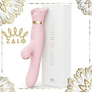 Пульсатор-вибратор с вакуумной стимуляцией клитора Zalo - ROSE Thruster Strawberry Pink
