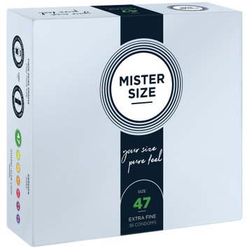 Презервативы Mister Size - pure feel - 47 (36 condoms), толщина 0,05 мм фото и описание