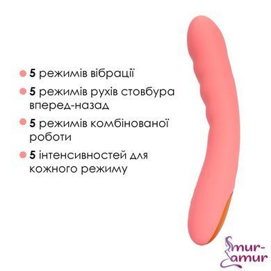 Смарт-вібратор з пульсацією Svakom Ava Neo Peach Pink, 15 режимів роботи, водонепроникний